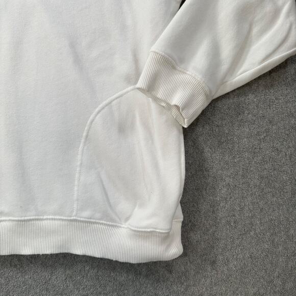 Aerie Happy Henley Everyday Polo Oversized Sweatshirt Size Small White Oversized - Picture 2 of 10